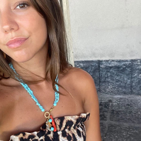 PILLI - Short Natural Stone Necklace