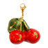 Charm Cherry con cerezas de cerámica siciliana hechas y pintadas a mano en Sicilia. Charm intercambiable para combinar con cadenas y collares.