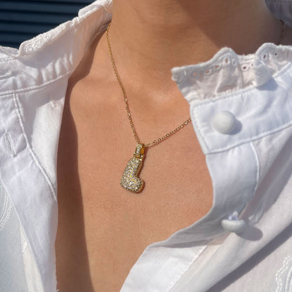 SAY MY INITIAL - Collar con tu Inicial Dorado Brillo