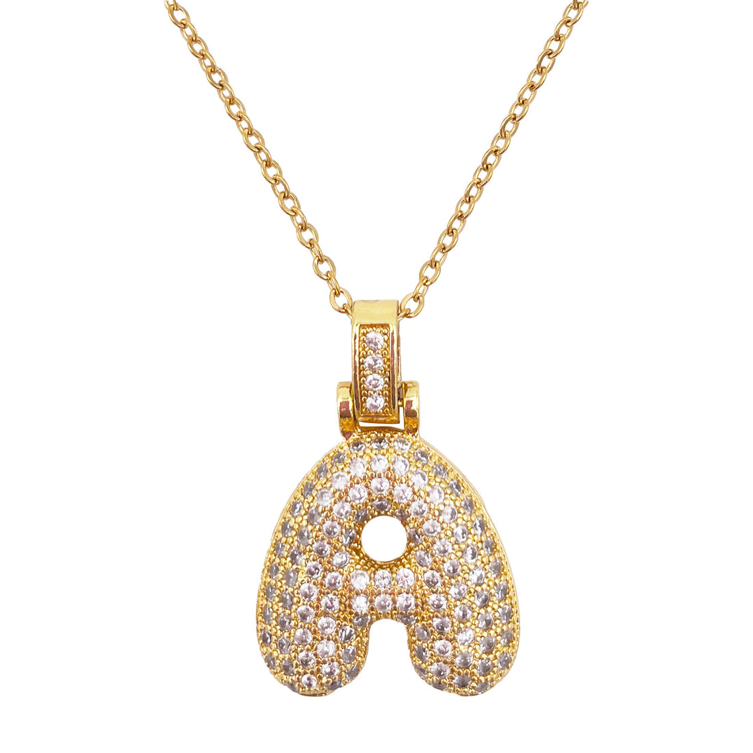 SAY MY INITIAL - Gold Glitter Initial Necklace