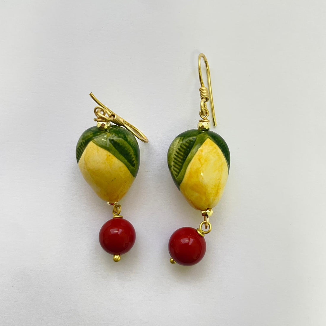 Pendientes Cortos de Cerámica Siciliana