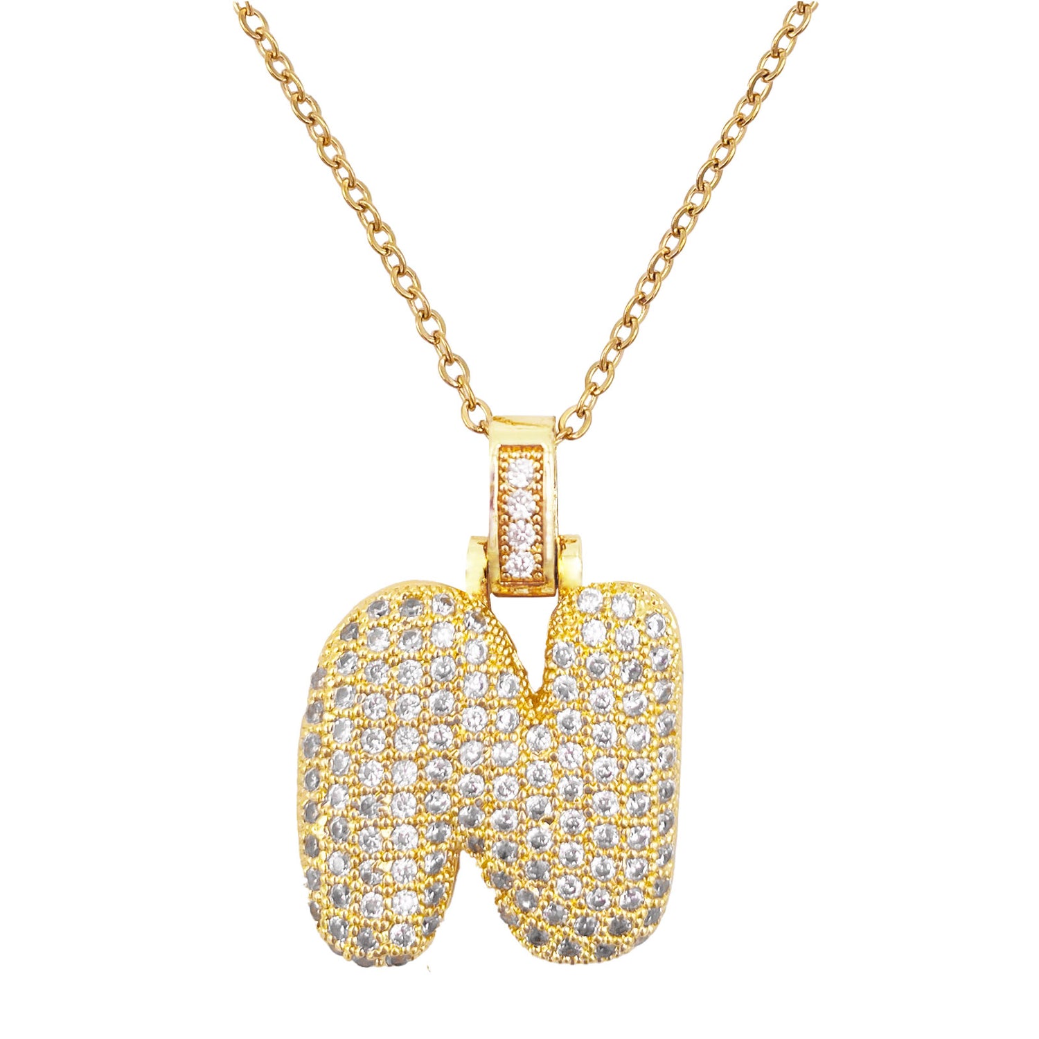 SAY MY INITIAL - Collar con tu Inicial Dorado Brillo